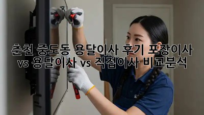 춘천 중도동 용달이사 후기: 포장이사 vs 용달이사 vs 직접이사 비교분석