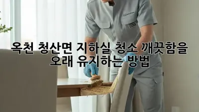 옥천 청산면 지하실 청소: 깨끗함을 오래 유지하는 방법